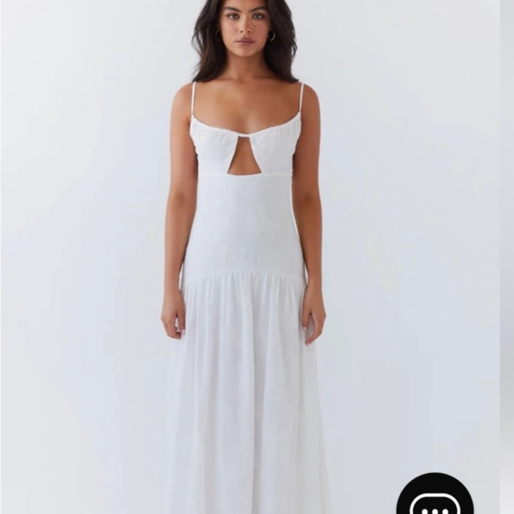 Peppermayo White Cut-Out Maxi Dress